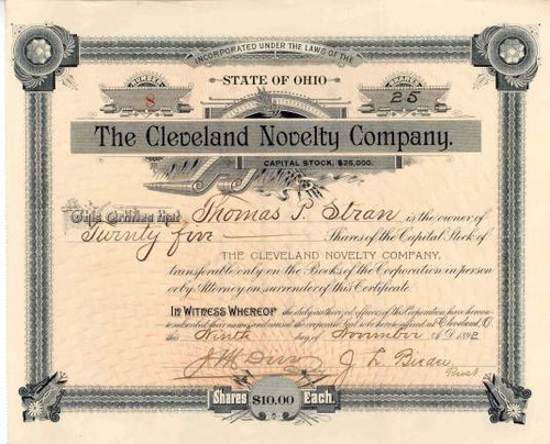 Cleveland Novelty Company 1892 - Cleveland, Ohio