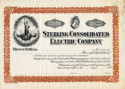 Sterling Consolidated Electric Company - Pennsylvania 1907