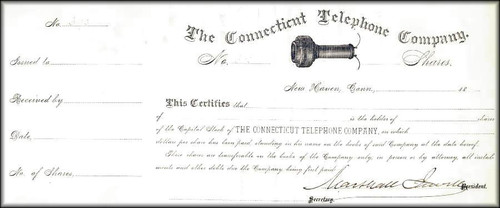 Connecticut Telephone Company 1881 - Early AT&T Company