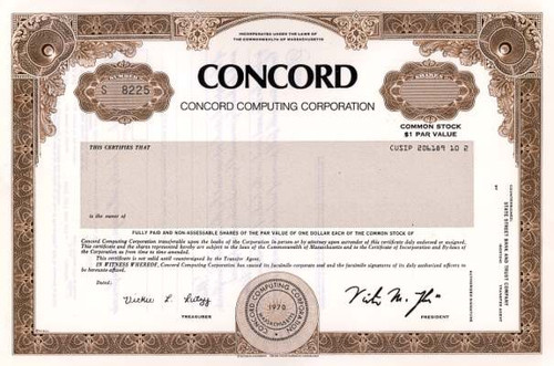 Concord Computing ( Now Concord EFS and First Data Corp ) - Massachusettes