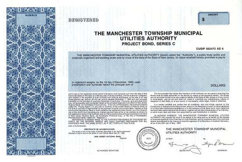 Manchester Township Municipal Utilities Authority - New Jersey 1990