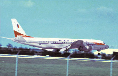 National Airlines postcard Douglas DC-8 1