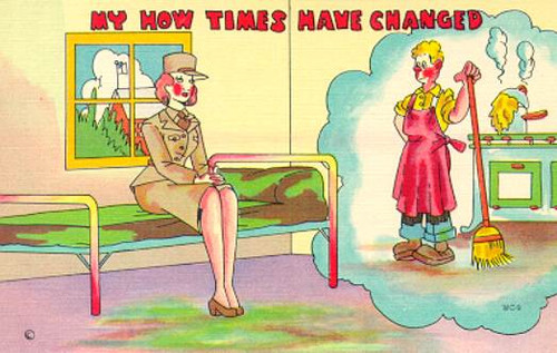 WAC Postcard "My how the times have changed"