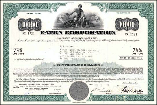 Eaton Corporation $10,000 Bond