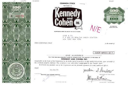 Kennedy & Cohen Inc. - Famous Bankruptcy Case
