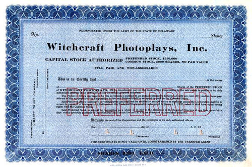 Witchcraft Photoplays, Inc. - Delaware