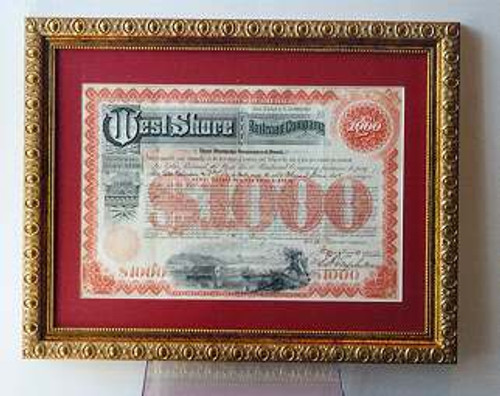 Framed West Shore Railroad - 400 Year Junk Bond