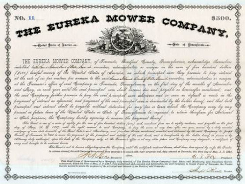 Eureka Mower Company - Towanda, Bradford County Pennsylvania 1882