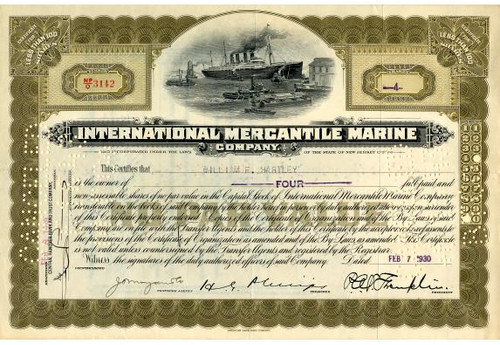 International Mercantile Marine Company - White Star Titanic Ship Owners
