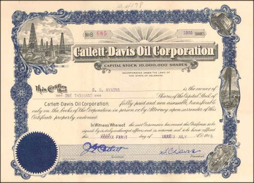 Catlett-Davis Oil Corporation 1918