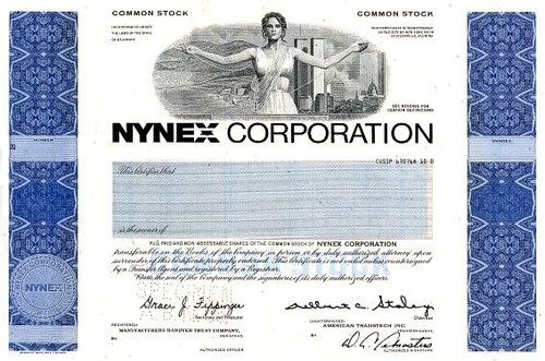 NYNEX Corporation - New York and New England Telephone merger - (World Trade Center Vignette)  - Delaware