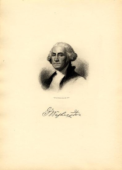 George Washington Portrait engraved by H.B. Halls Sons, New York