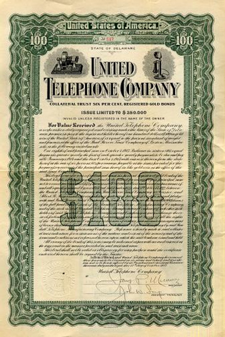 United Telephone Company - Delaware 1912 United Telephone Company - Delaware 1912