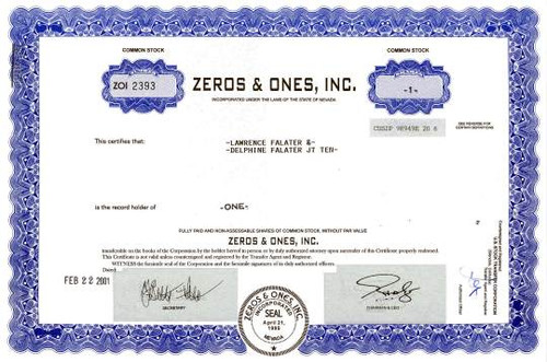 Zeros & Ones, Inc.