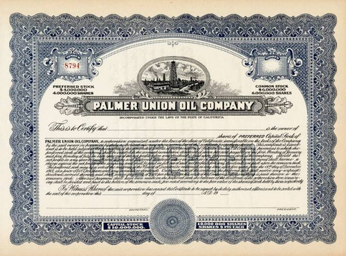 Palmer Union Oil Company (Became Coca Cola)  - California