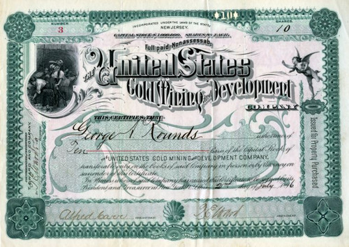 United States Gold Mining and Development Company - 1896