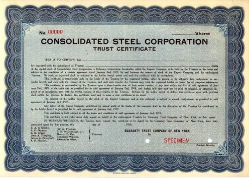 Consolidated Steel Corporation ( Major Shipbuilder )