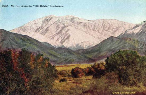 Mt. San Antonio, "Old Baldy," California Postcard