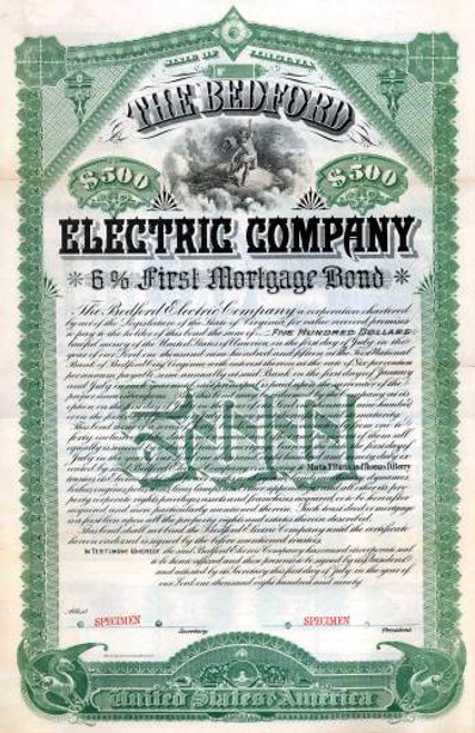 Bedford Electric Company 1890 - Virginia
