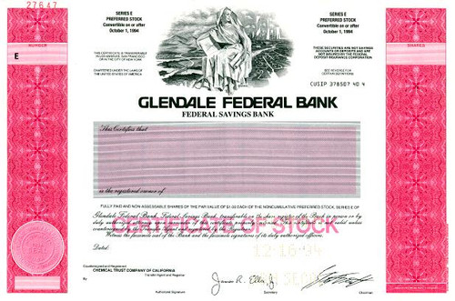 Glendale Federal Savings Bank - Californaia
