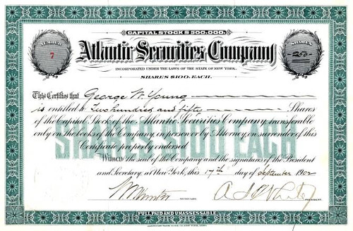 Atlantic Securities Company - New York 1905