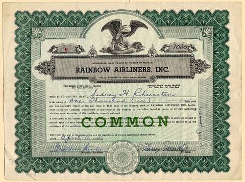 Rainbow Airliners, Inc. - Delaware 1946