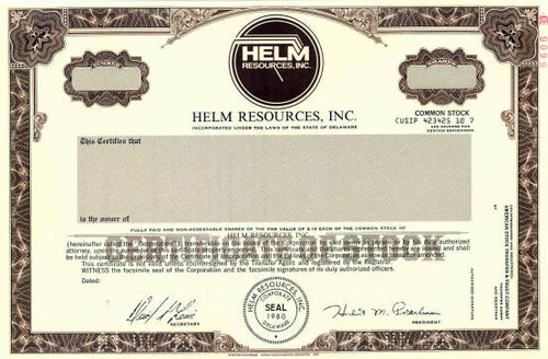 Helm Resources, Inc.