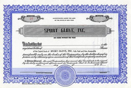 Sport Glove, Inc.- New York