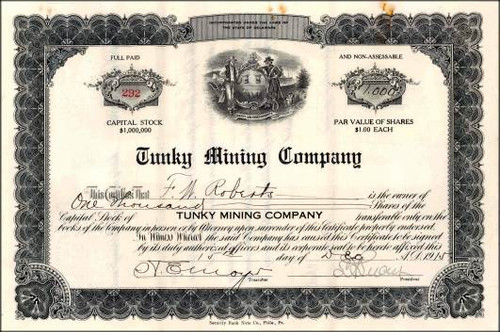 Tunky Mining Company 1915