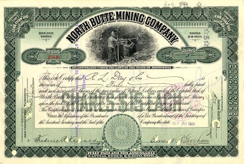 North Butte Mining Company - Minnesota 1907