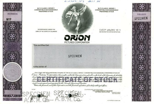 Orion Pictures Corporation - 1984