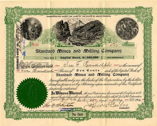 Standard Mines and Milling Company - South Dakota 1902