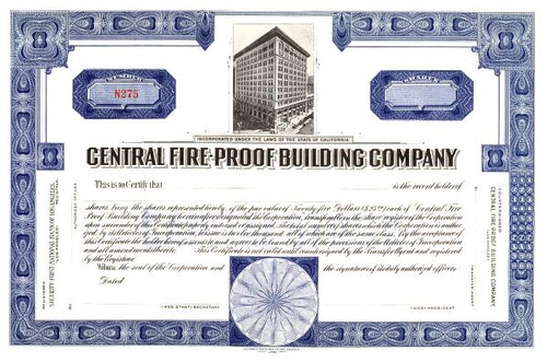 Central Fire Proof Building Company (Became Lofts at the Security Building )  - Los Angeles, California 1912