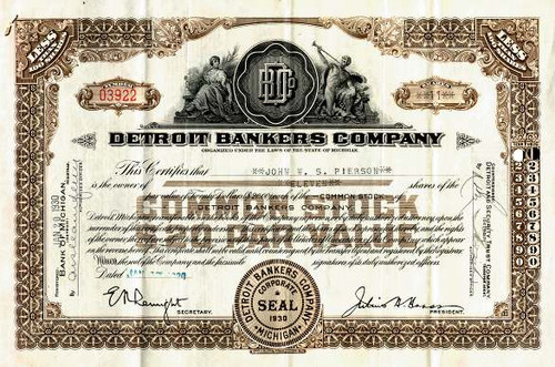 Detroit Bankers Company - Michigan 1930