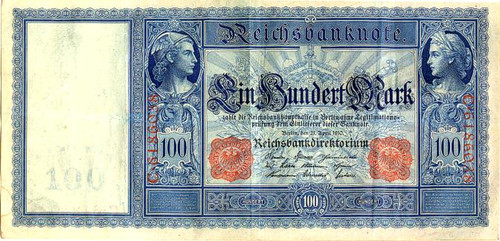 Imperial German Reichsbanknote 100 Marks - Germany 1910