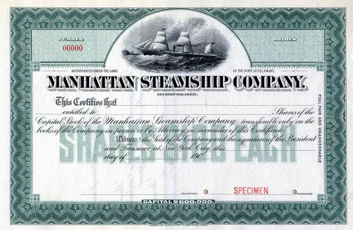 Manhattan Steamship Company - 1900