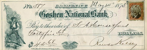 Goshen National Bank - New York 1875