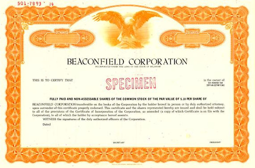 Beaconfield Corporation - Delaware 1970