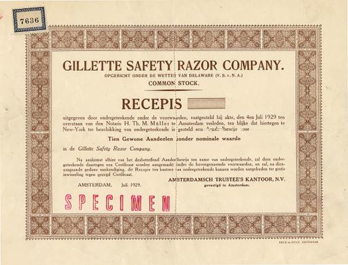 Gillette Safety Razor Company - Amsterdam 1929