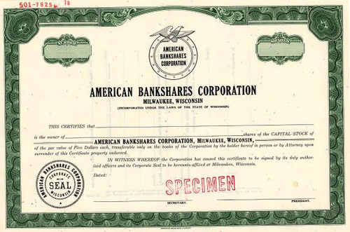 American Bankshares Corporation - Wisconsin 1970