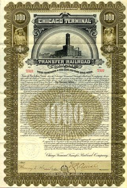 Chicago Terminal Transfer Railroad Company (Gold Bond)  - Illinois 1897