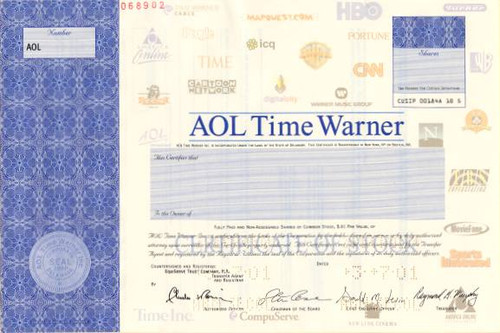 AOL Time Warner SPECIMEN