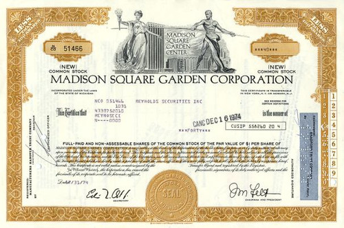 Madison Square Garden Corporation - New York