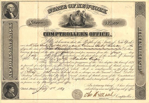 State of New York Comptroller's Office - New York 1867