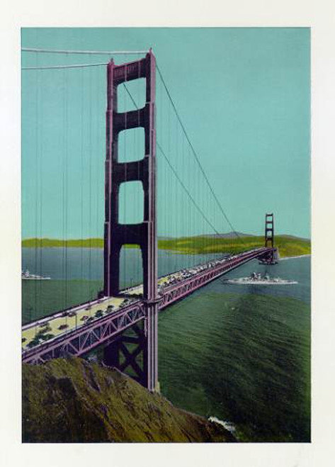 Jumbo Postcard from the Golden Gate Bridge, San Francisco, California