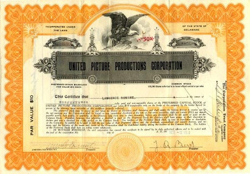 United Picture Productions Corporation - Delaware 1919