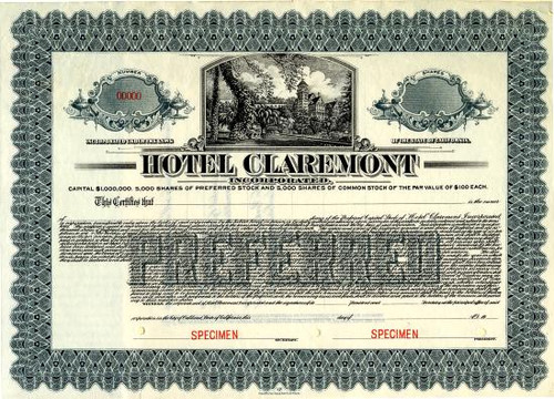 Hotel Claremont - Berkeley Hills, California 1915