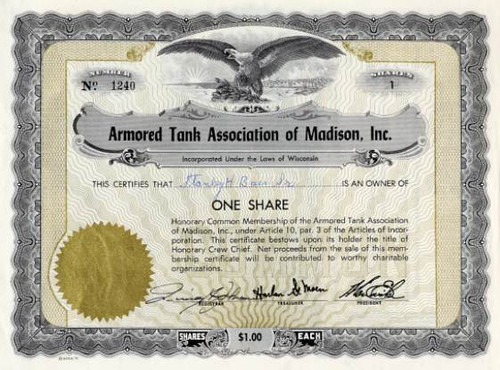 Armored Tank Association of Madison, Inc. - Wisconsin