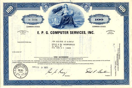 E.P.G. Computer Services, Inc. - New York 1971