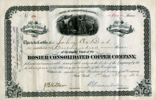 Rosier Consolidated Copper Company (ABN) Mines at Cape Rosier, Brooksville, Maine - New York 1882